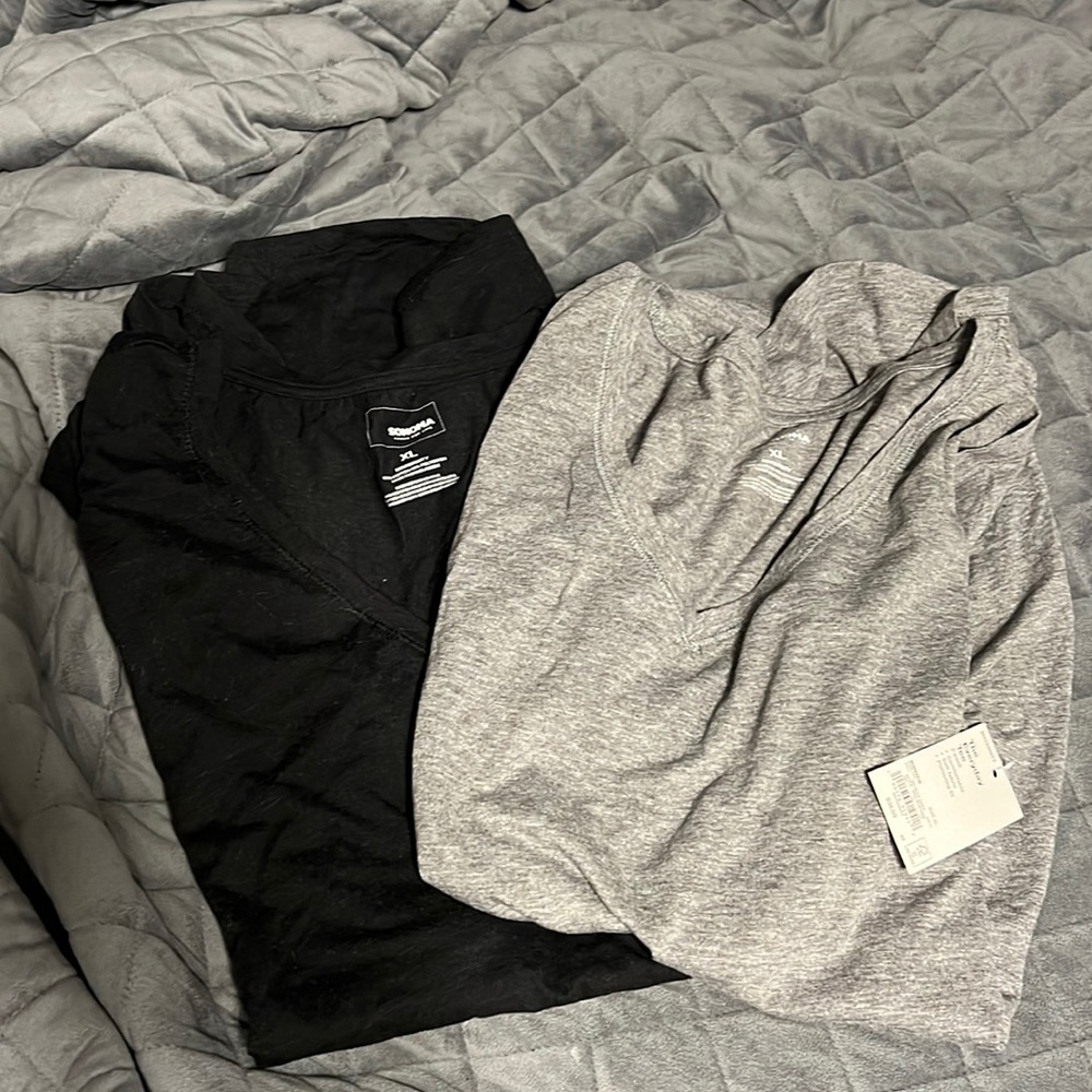 Black & gray maternity shirts